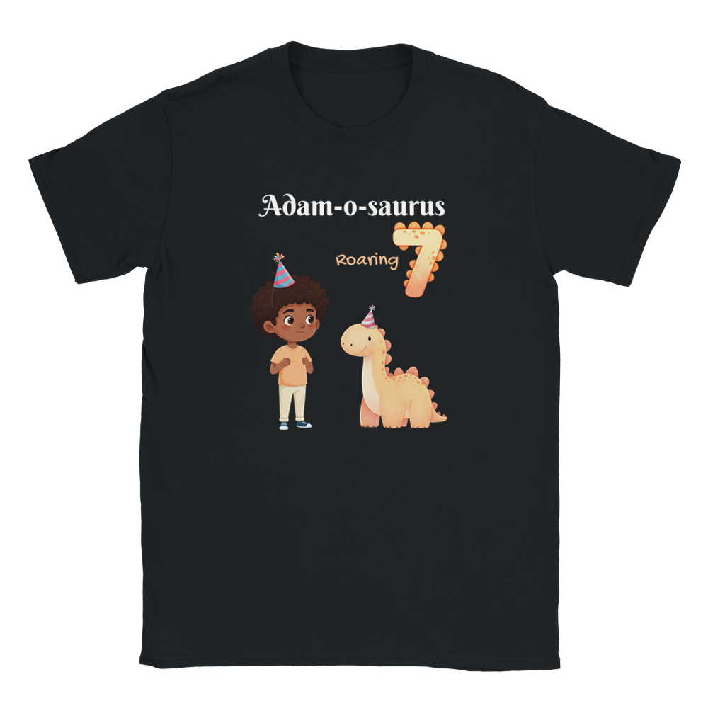 Personalized Dinosaur Birthday Shirt for Kids — Custom Name + Age Dino Tee — Fun Outfit for Boys - Image 2