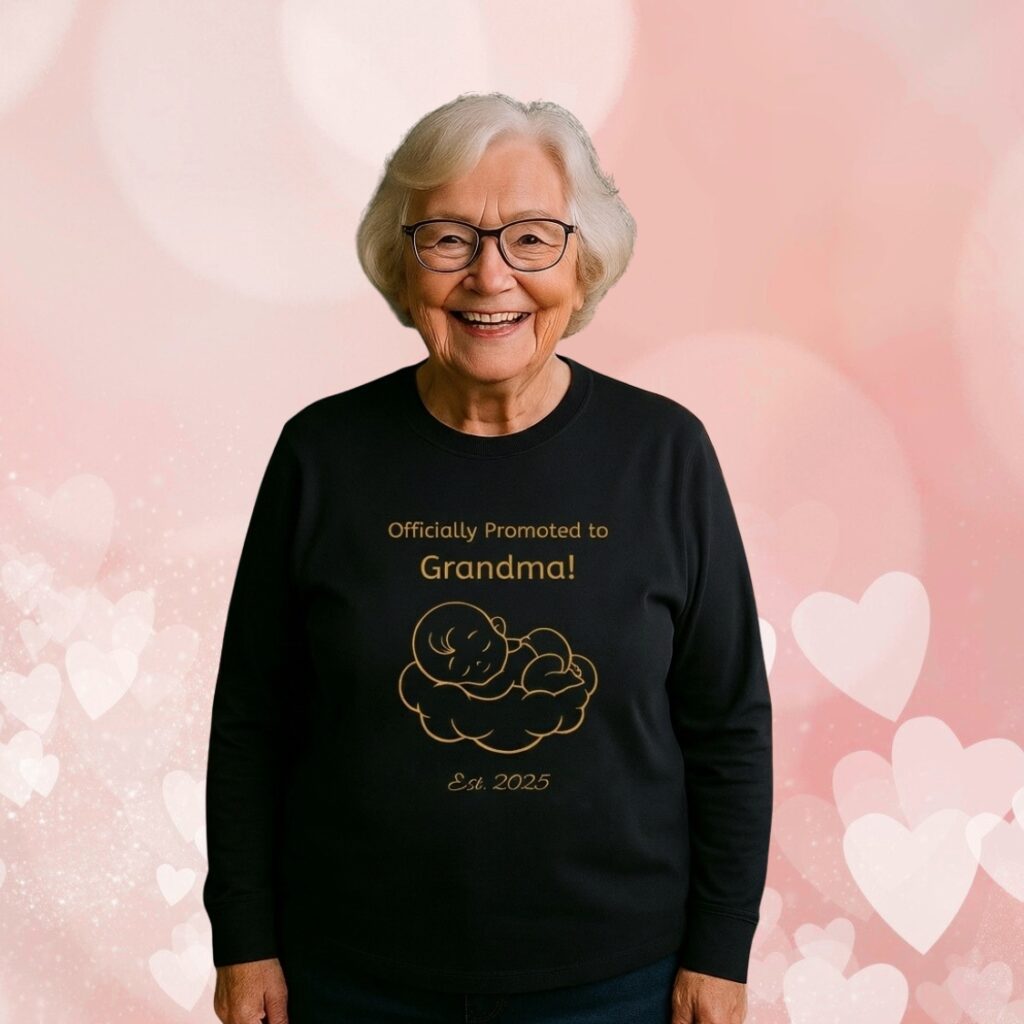 Officially Promoted to Grandma - Personalized Announcement Tee