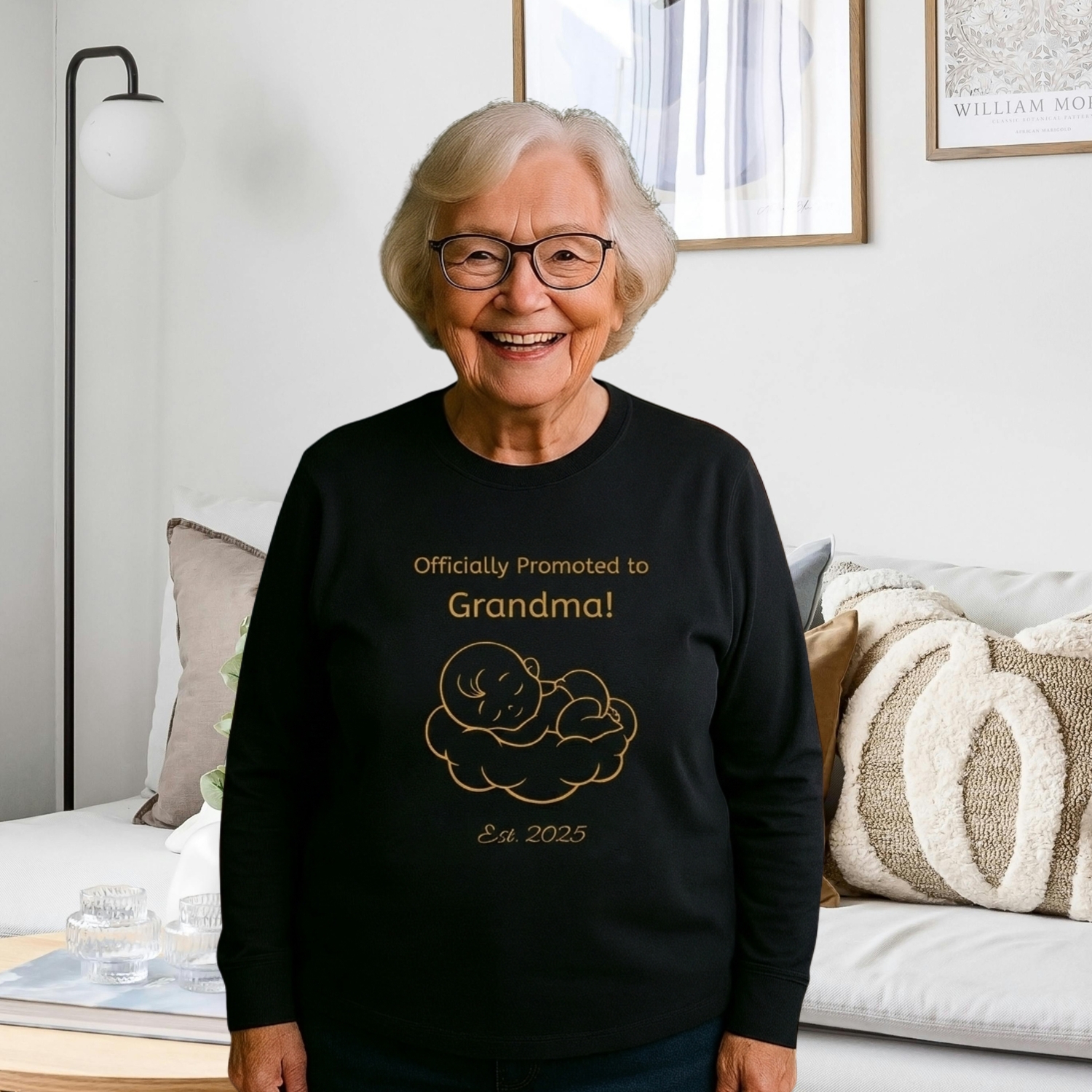 Officially Promoted to Grandma - Personalized Announcement Tee - Image 3