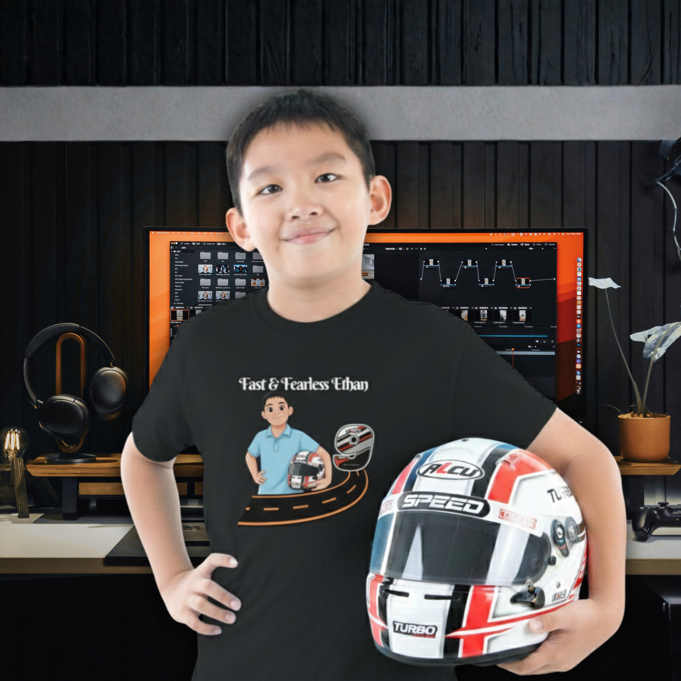 Personalized Race Car Birthday Shirt for Kids — Custom Name & Age Racing Tee — Fast Car Birthday Outfit - Image 3